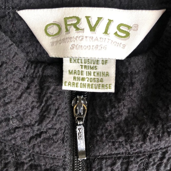 Orvis Gorpcore Zippered Light Weight Black Jacket Sz L - Picture 5 of 8